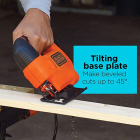 BLACK+DECKER Jig Saw compact and lightweight for easy handling.