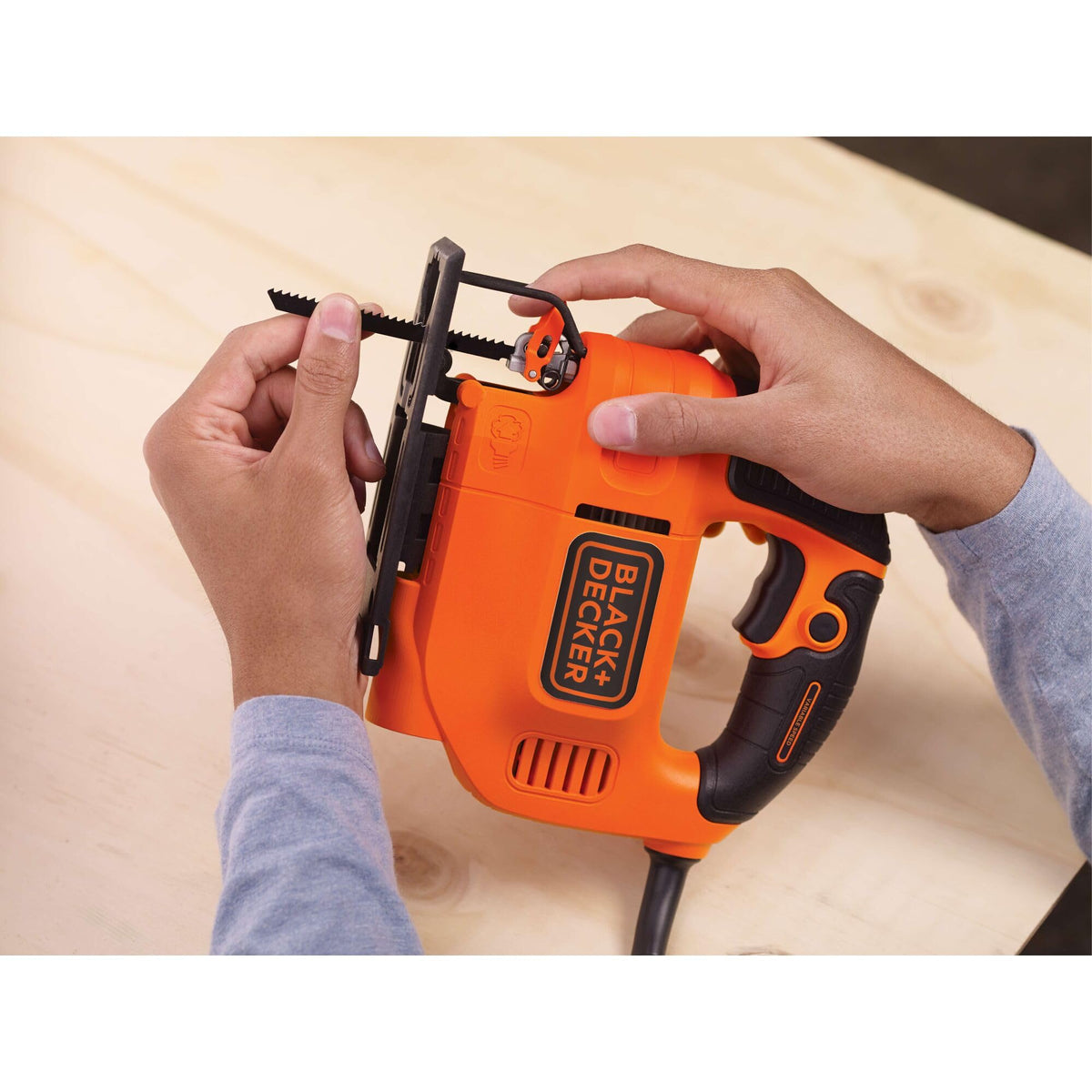 BLACK+DECKER Jig Saw corded power for uninterrupted operation.