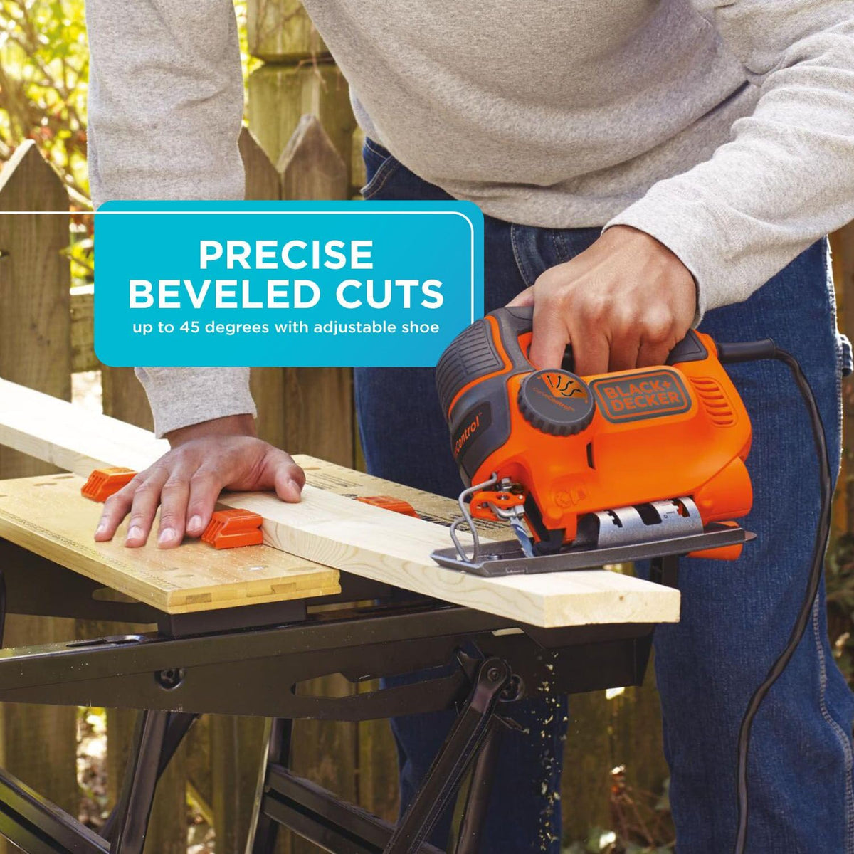 BLACK+DECKER Jig Saw versatile straight and curved cuts