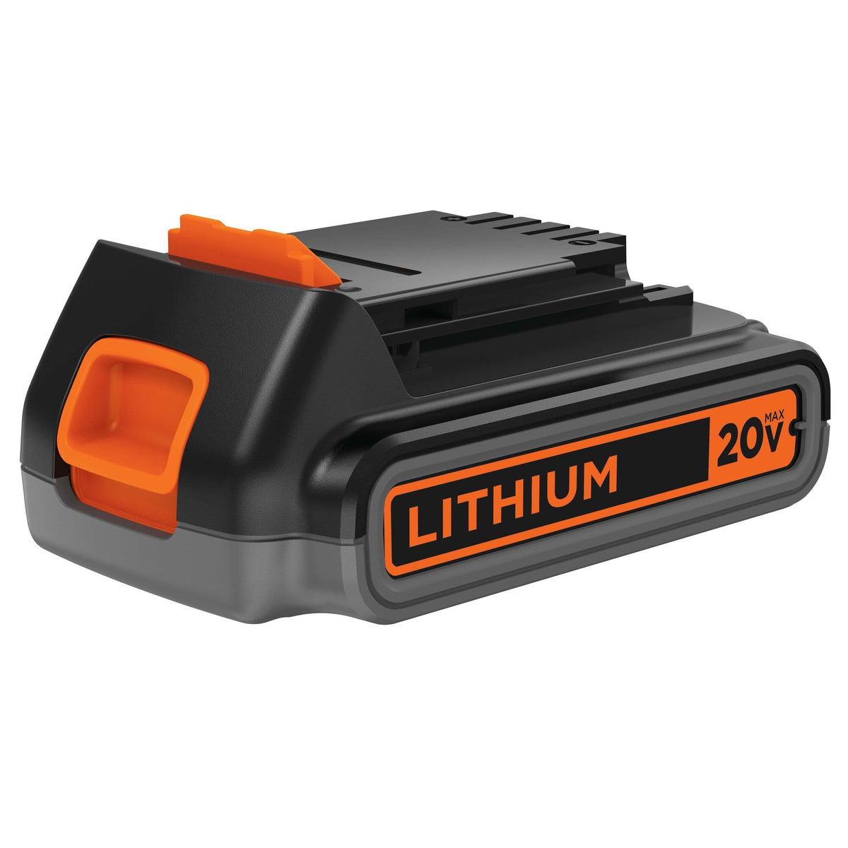 BLACK+DECKER LBXR2020 battery pack, compact and lightweight for comfortable cordless use.