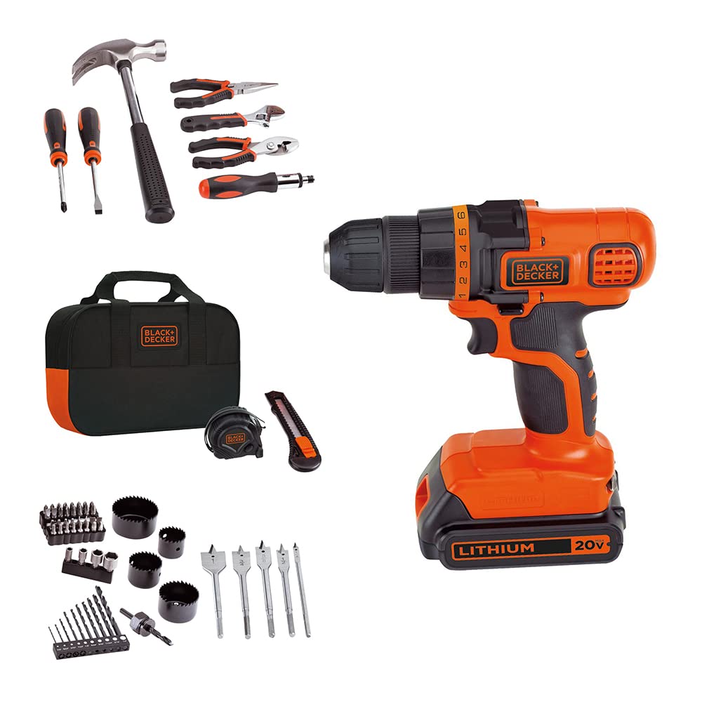 BLACK+DECKER LDX120PK drill in use for home projects