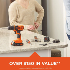 BLACK+DECKER LDX120PK level helps ensure accuracy