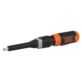 Black+Decker screwdriver LED light illuminates work area