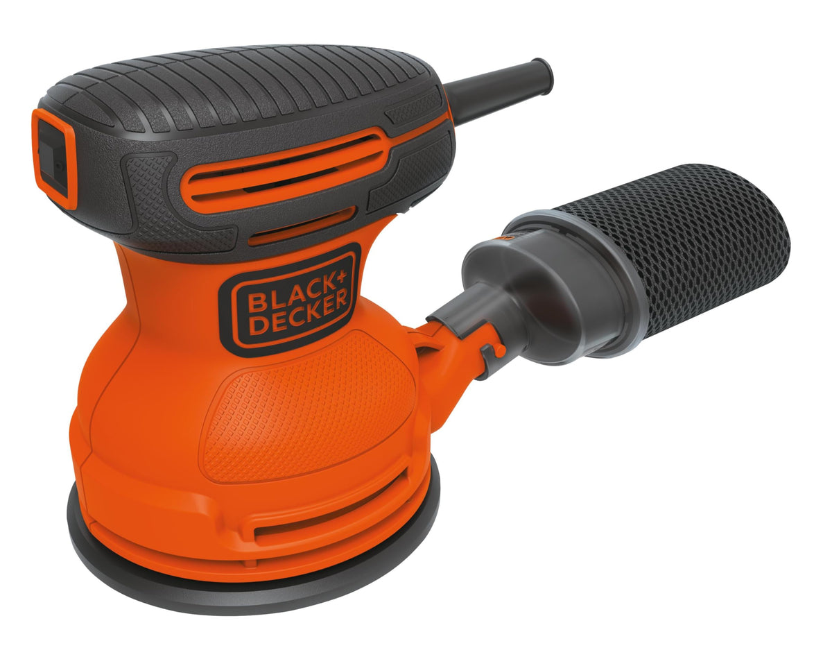BLACK+DECKER orbital sander dust-sealed switch protects internal components from debris.