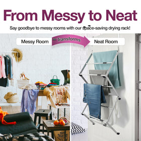 BLACK+DECKER over-the-door drying rack supports up to 11 pounds of laundry.