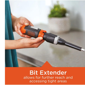 Black+Decker cordless screwdriver in action for everyday tasks