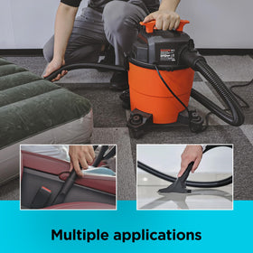 BLACK+DECKER shop vac with 3 HP motor for strong suction