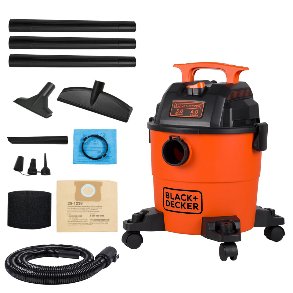 BLACK+DECKER shop vac wet/dry ready for garage and home cleanup
