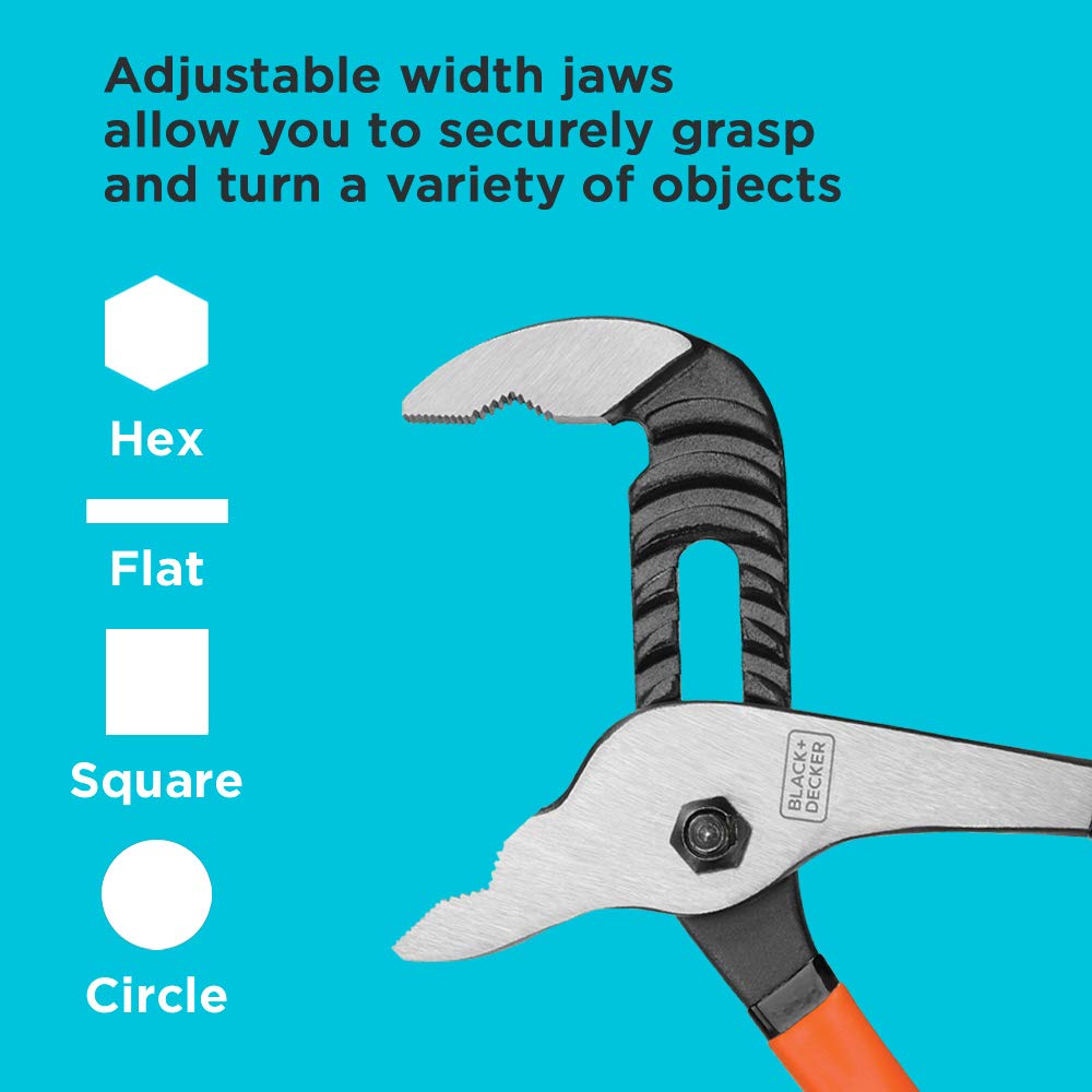 BLACK+DECKER oil-resistant double-dipped grips provide comfortable, slip-free handling.