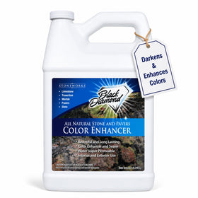 Black Diamond Color Enhancer Sealer bottle displaying color revival and stone protection.