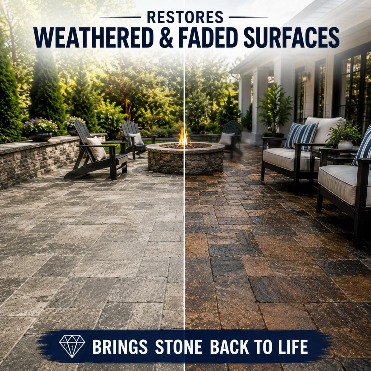 Black Diamond sealer guards grout against weathering while keeping a natural look