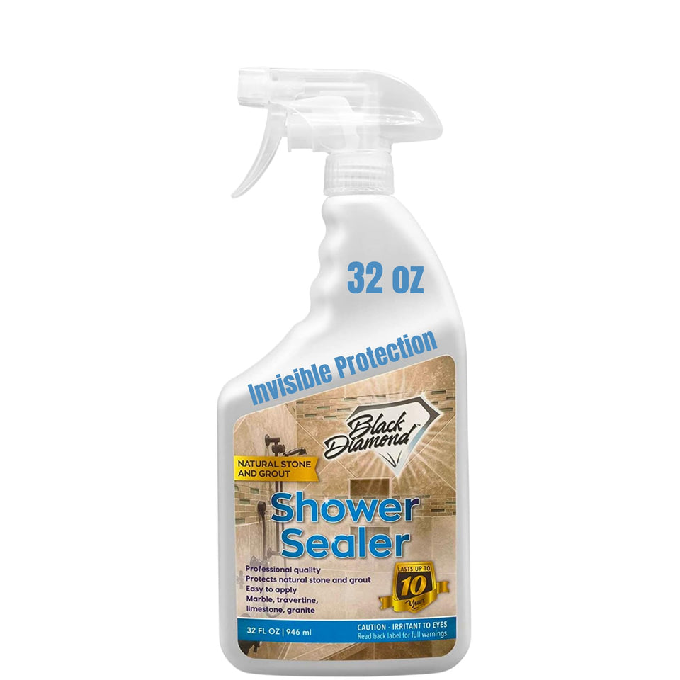 Black Diamond Stoneworks sealer bottle pour protects stone surfaces from water stains.