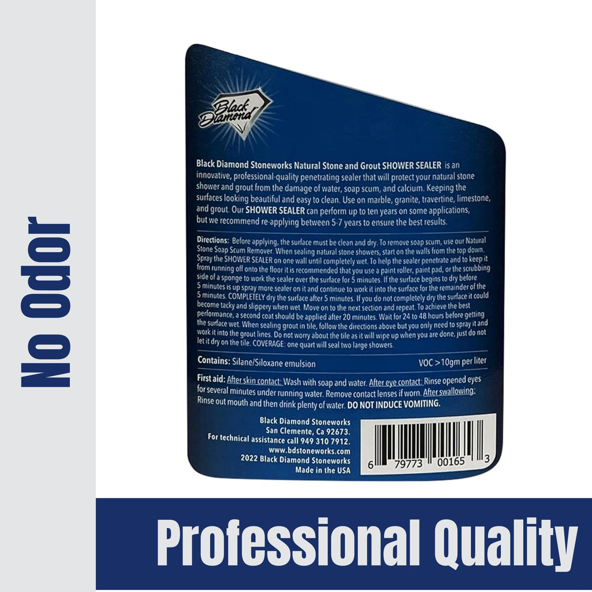 Black Diamond Stoneworks sealer brush application ensures even coverage for stone and grout.