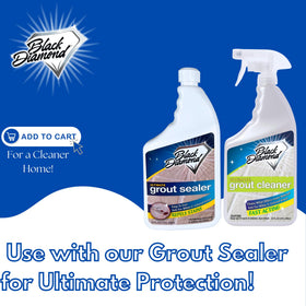 Black Diamond Ultimate Grout Cleaner brightening grout on tiled surfaces