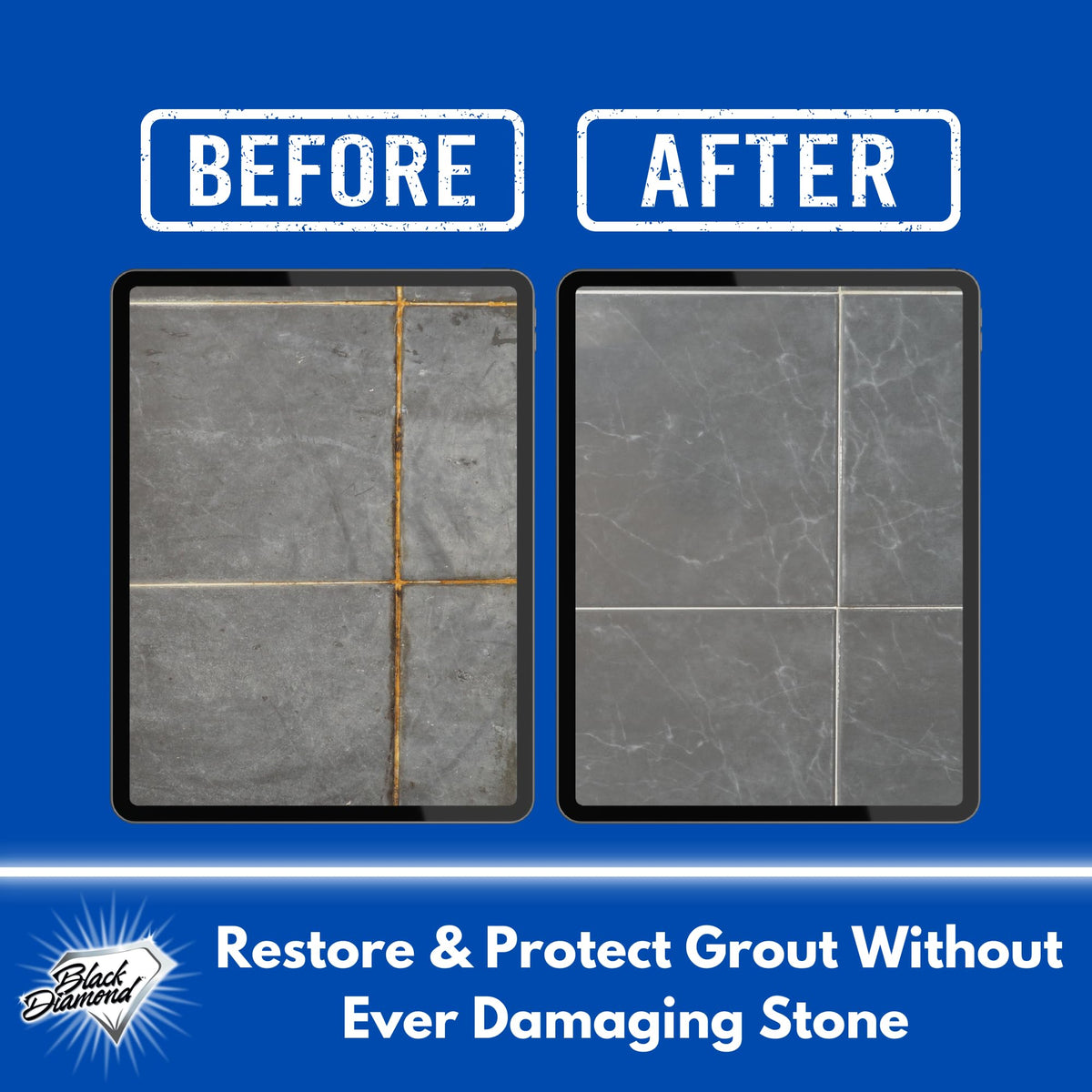 Black Diamond Ultimate Grout Cleaner brush-use ready for embedded soil