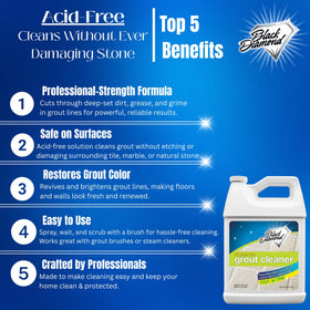 Black Diamond Ultimate Grout Cleaner spray-on action for fast tile cleaning