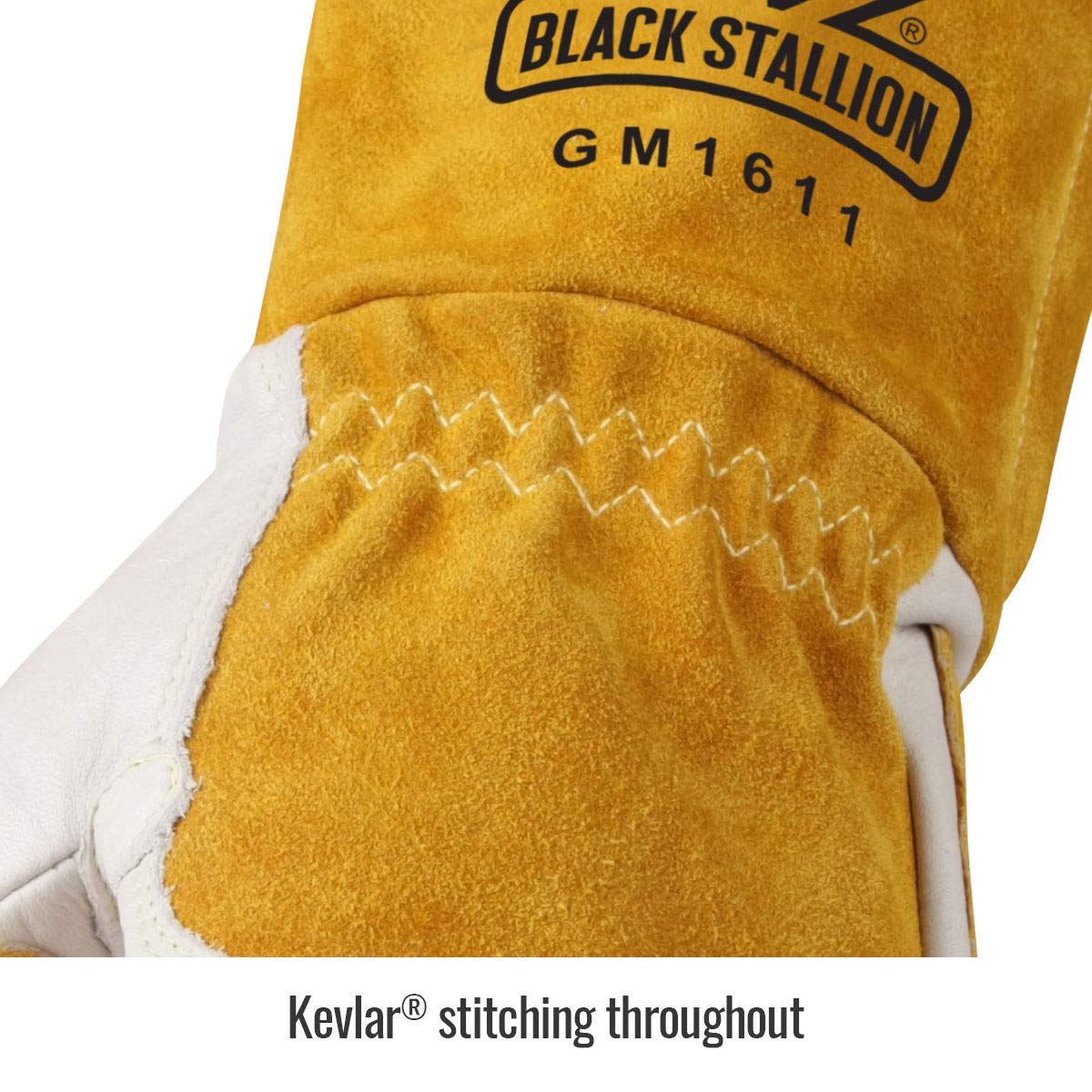 Black Stallion GM1611 gloves thumb: reinforced for durability during tough welding