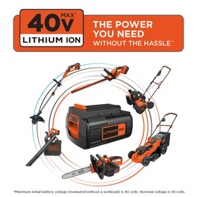 Black+Decker LBX1540 charging scene underscores convenient recharge for outdoor use.
