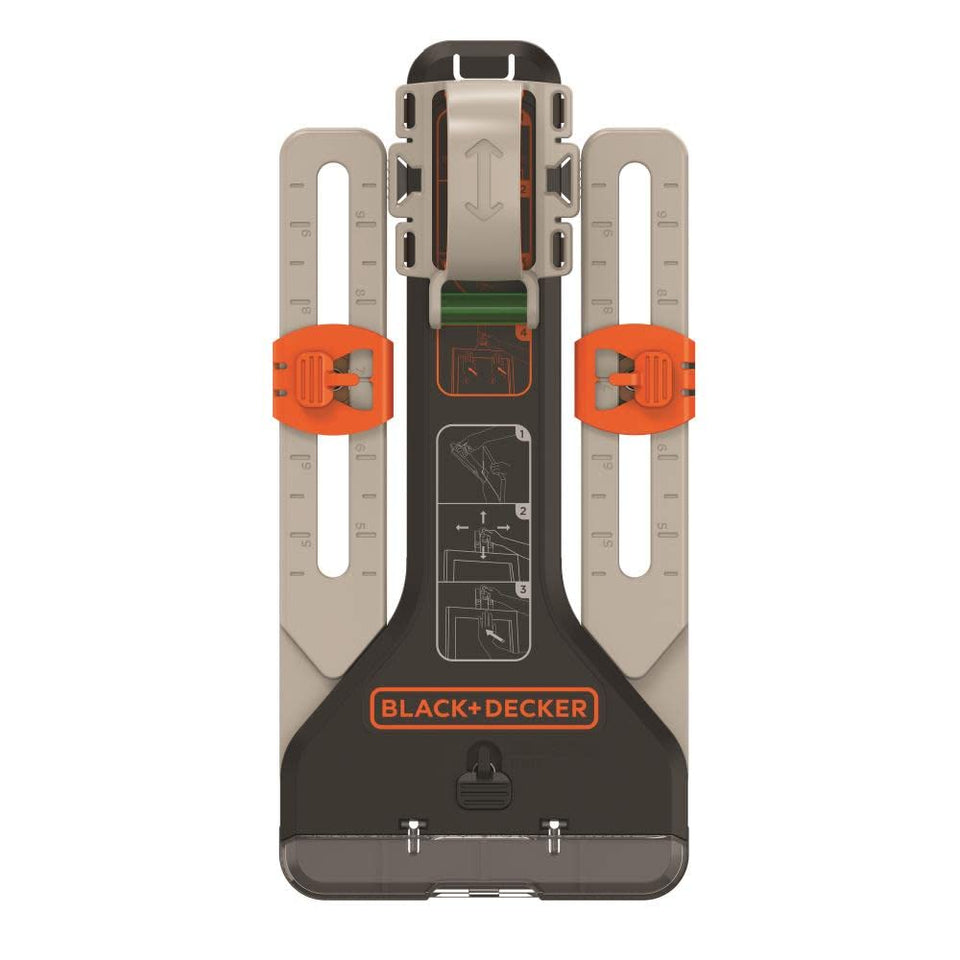 BLACK+DECKER MarkIT tool enables precise nail placement for clean, professional-looking results.