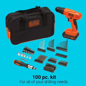 BLACK+DECKER POWERCONNECT battery shown with charger for cross-tool use and quick swaps.