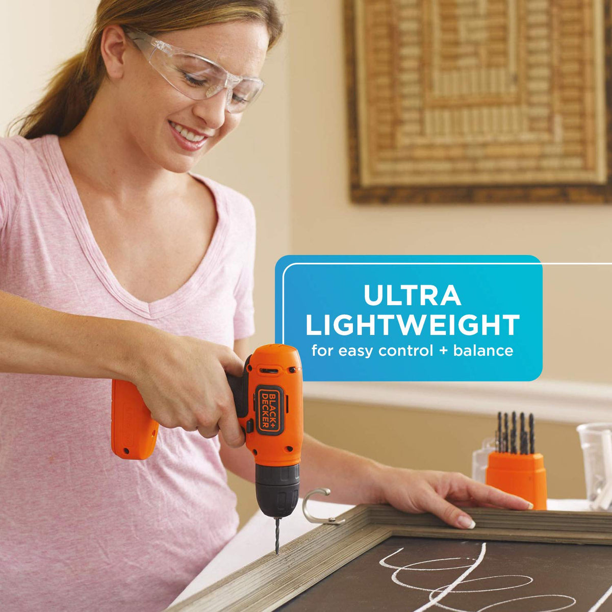 BLACK+DECKER 8V Max built-in battery with convenient charger setup