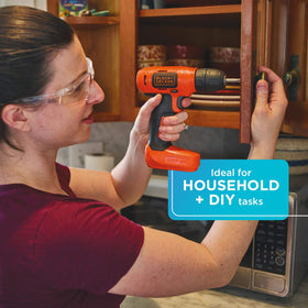 BLACK+DECKER 8V Max keyless chuck for fast bit changes