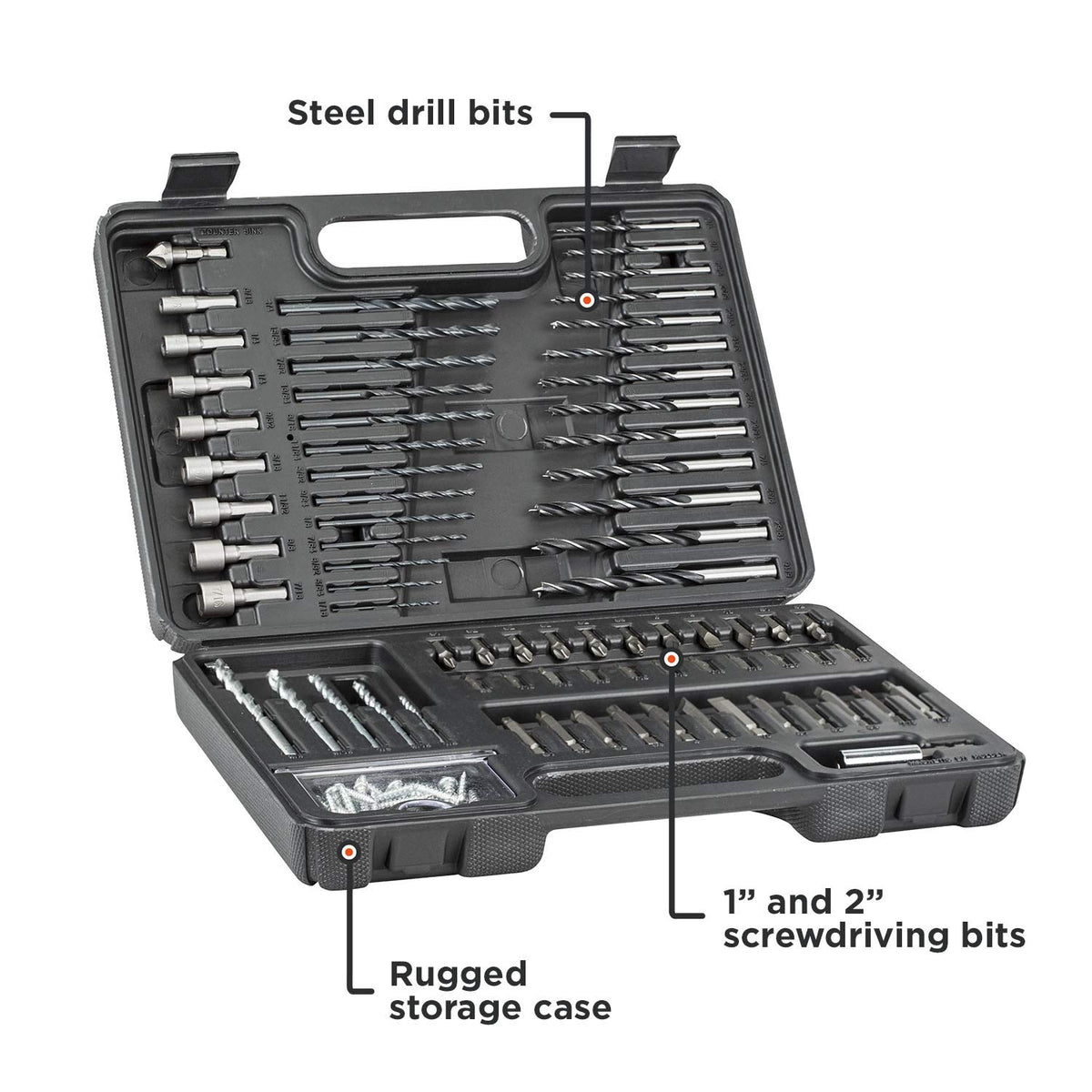 BLACK+DECKER BDA91109 screwdriver bits for quick fastening tasks.