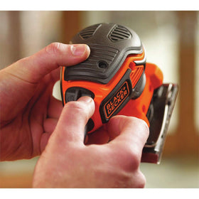 BLACK+DECKER BDEQS300 includes sander, paper, punch, and dust bag