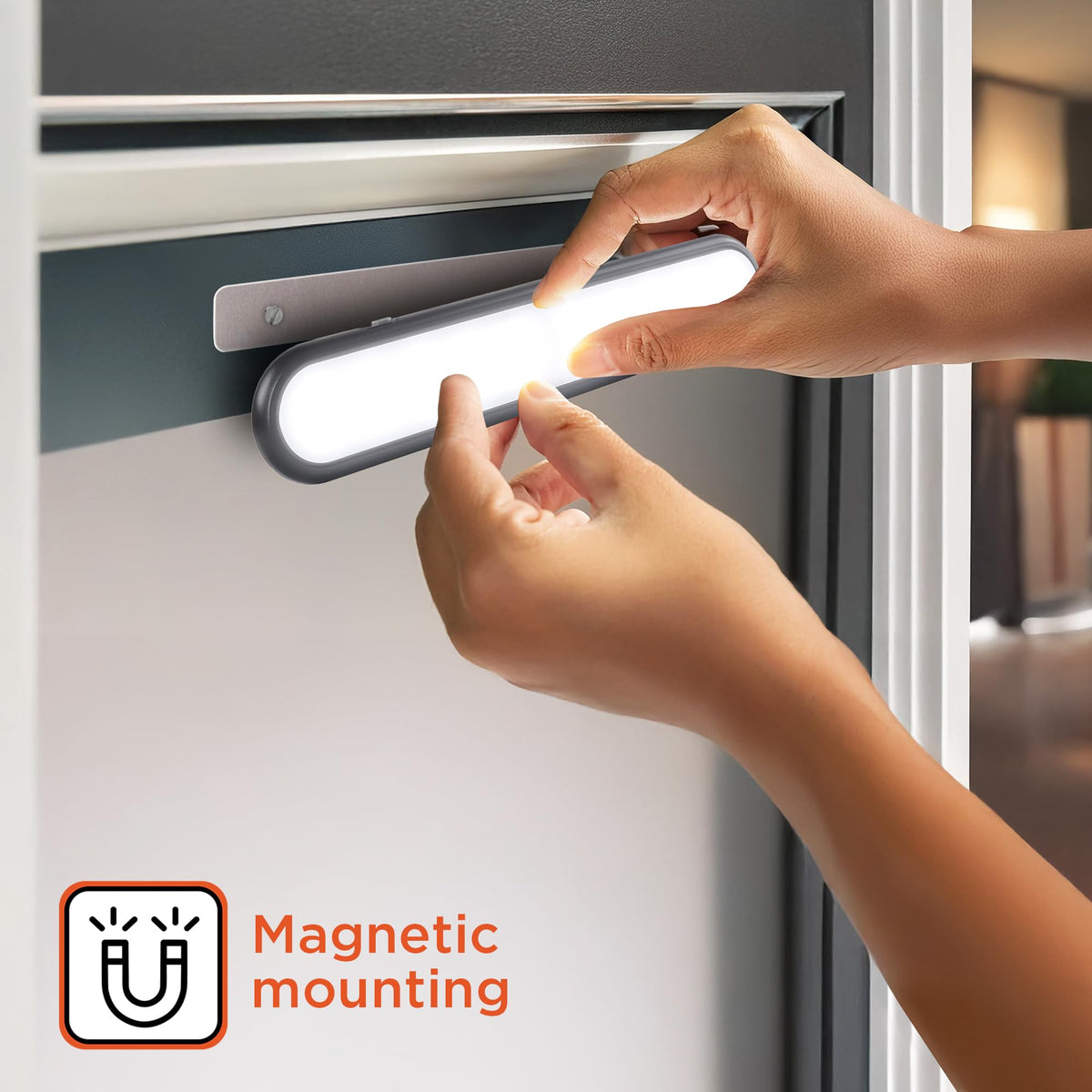 BLACK+DECKER garage lighting with motion sensor for automatic access.