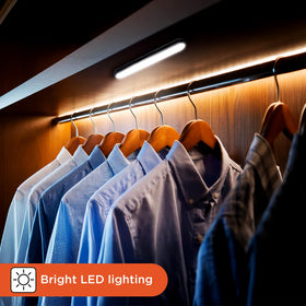 BLACK+DECKER slim-profile light bar fits narrow spaces like shelves.