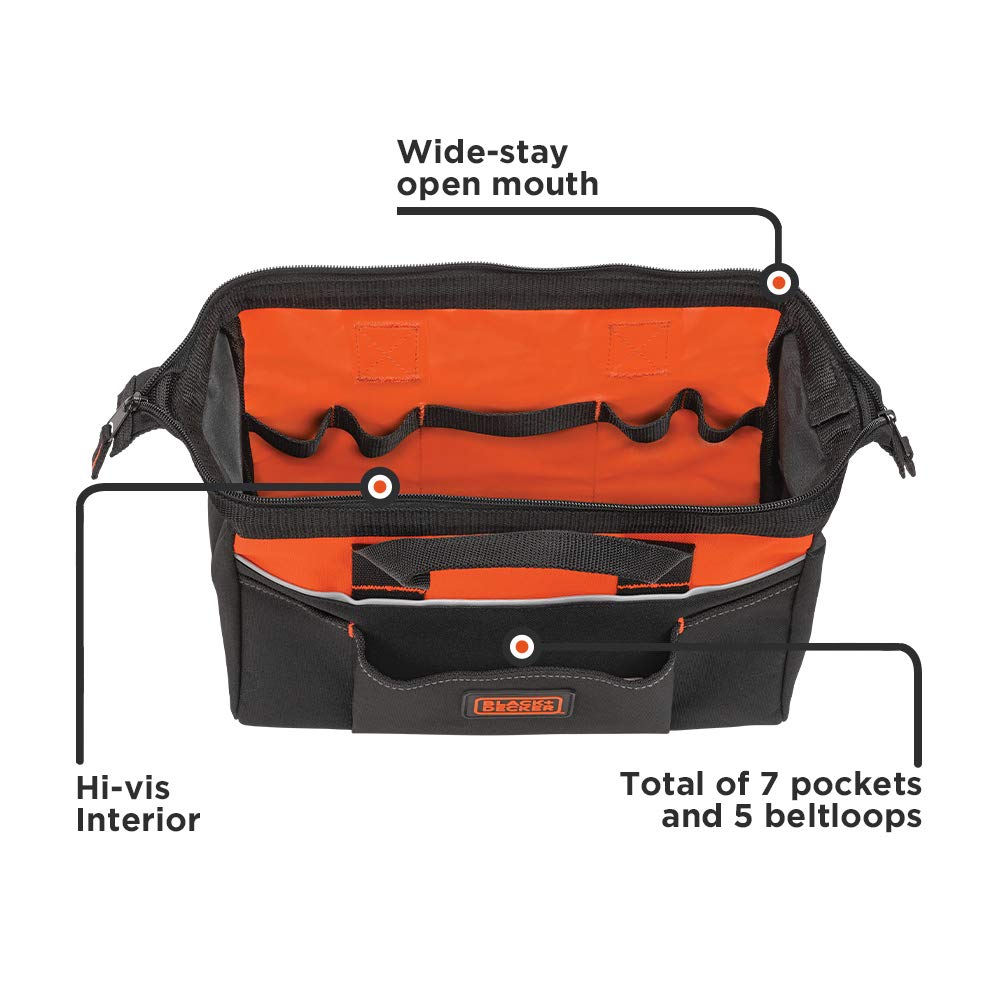 Black+Decker bag uses 600 denier fabric to protect tools during transport