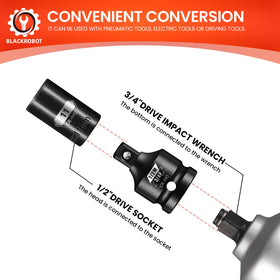 BLACKROBOT thick-wall design enables higher torque tolerance during use.