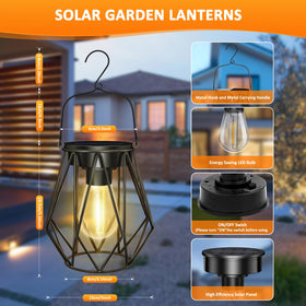 Blakapoo waterproof lantern with diamond shell endures weather while preserving its elegant look