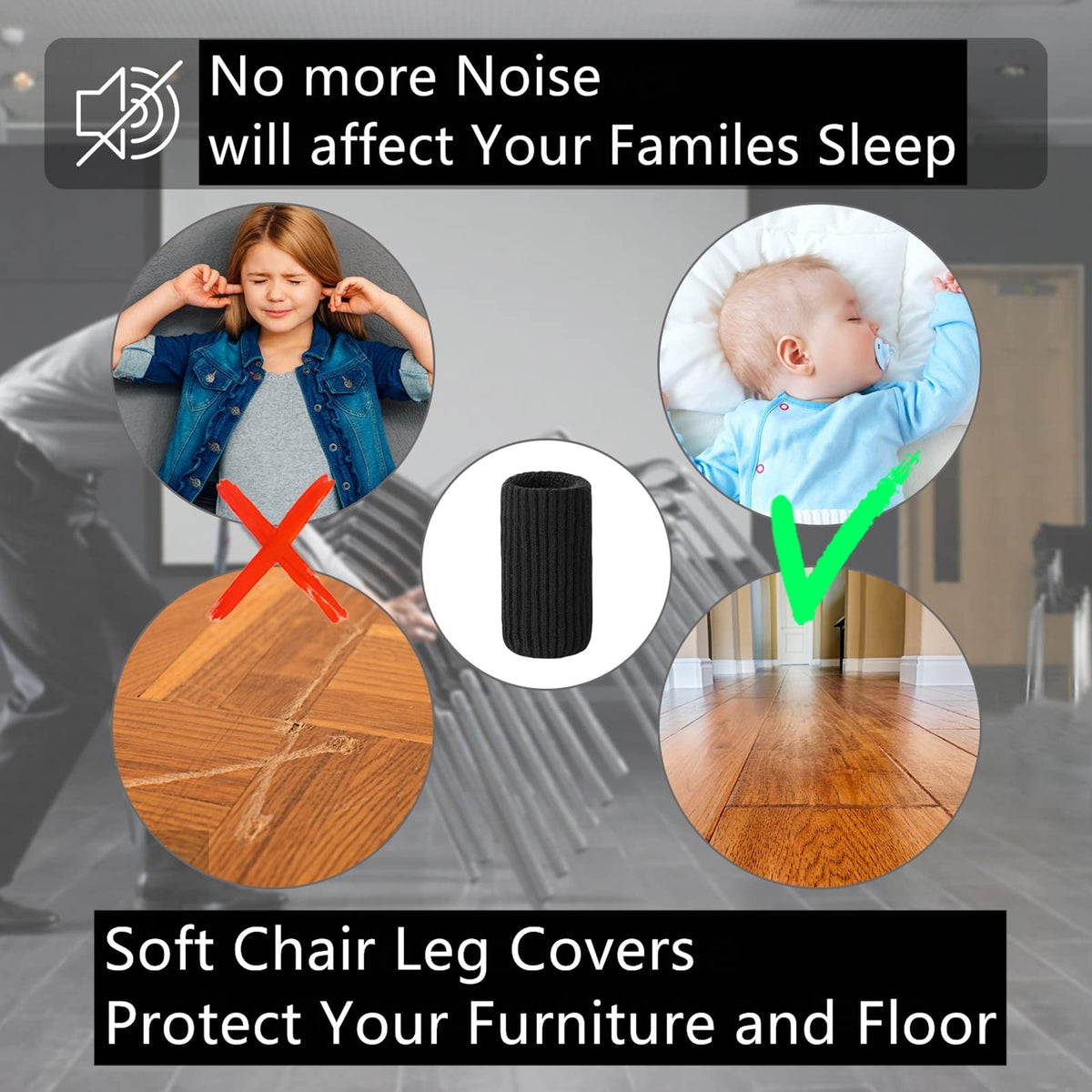 BLENDNEW stretch-fit leg covers fit most legs for quick installation.