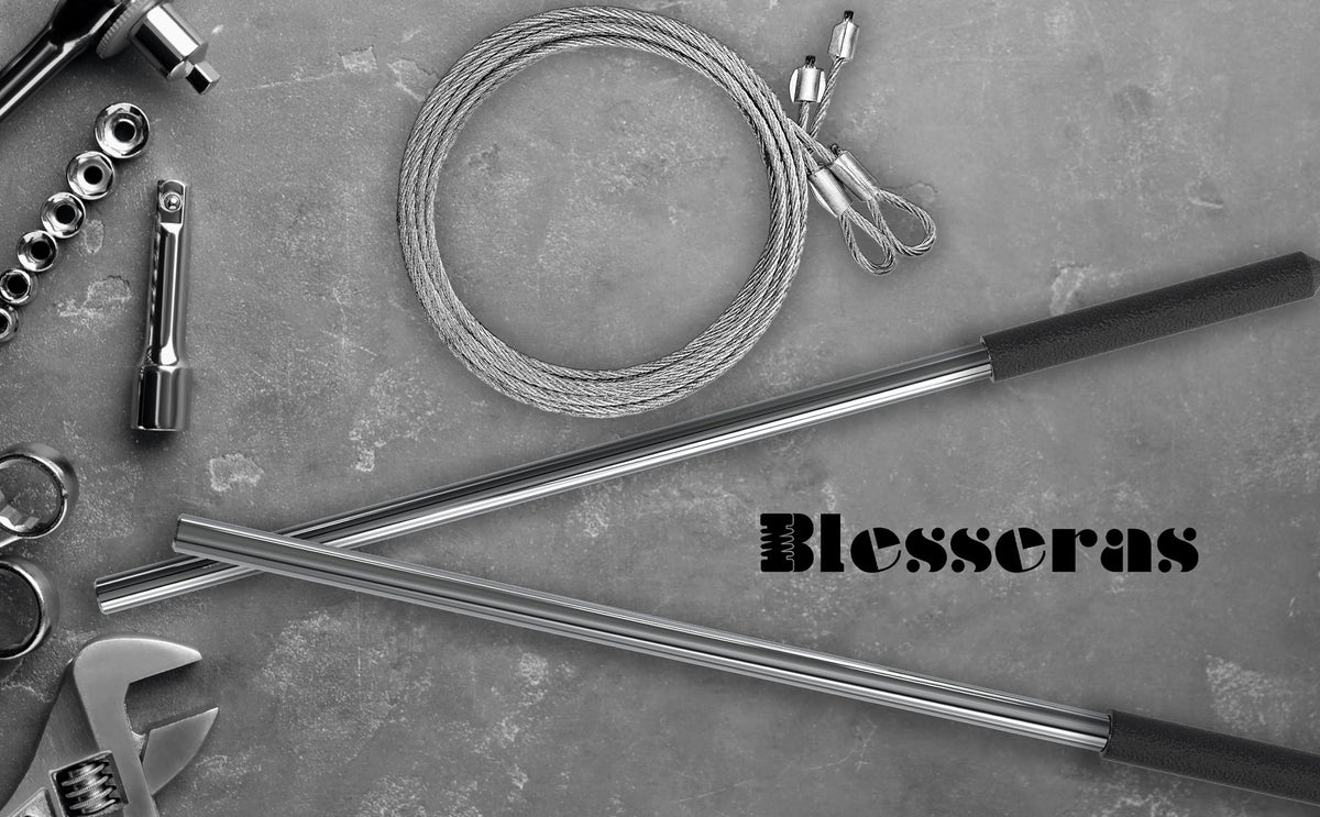 Blesseras winding bar features anti-slip grip to enhance safety during use.