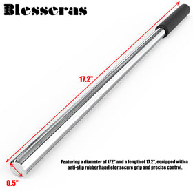 Blesseras winding bar with galvanized finish for resilience and clean appearance.
