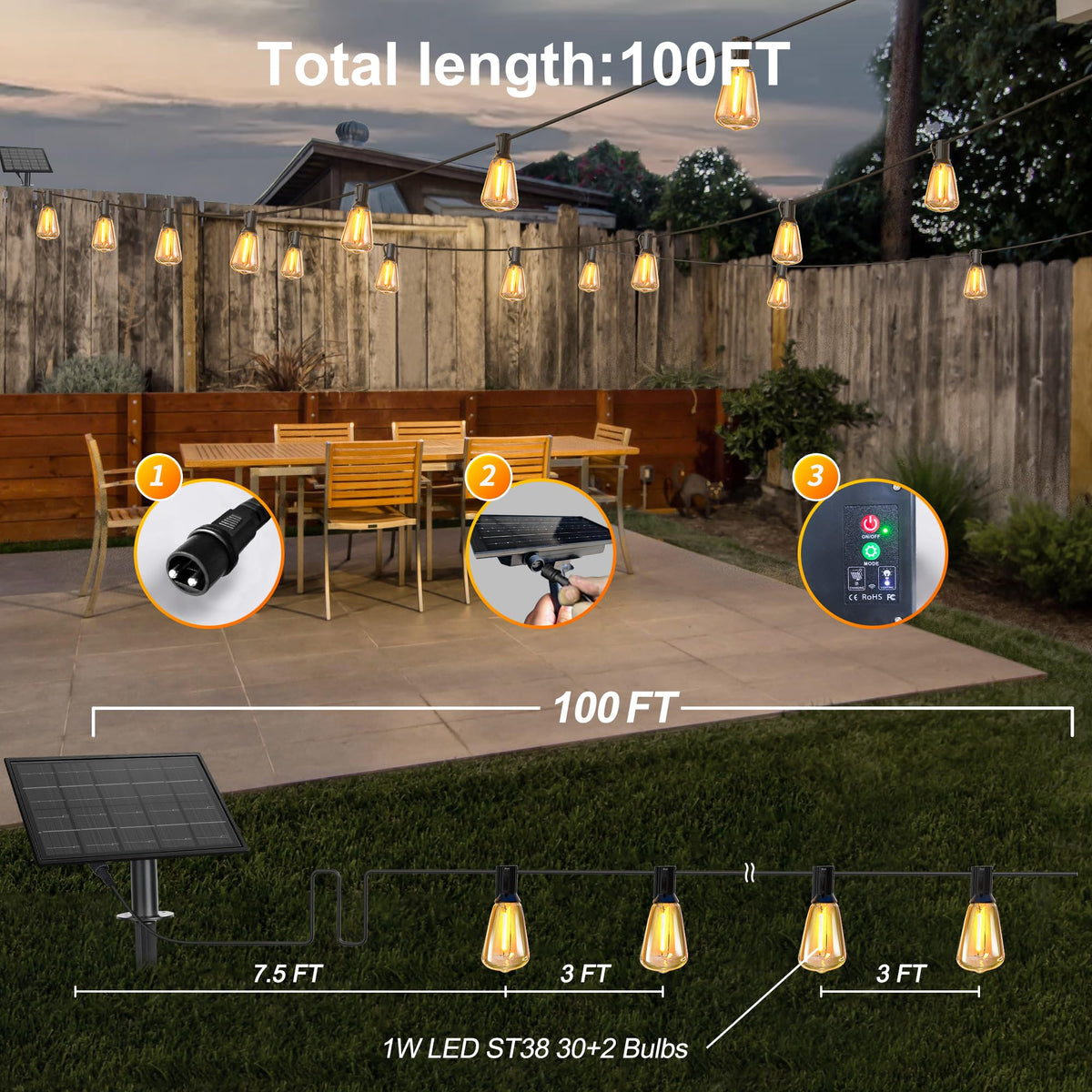 BLIATLUS remote-control solar lights for easy mood setting from a distance.