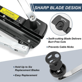 Blibaba MC Cable Cutter adjustable depth prevents nicks on cables.