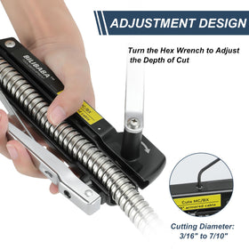 Blibaba MC Cable Cutter spring-loaded handle reduces hand fatigue.
