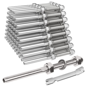 Blika 50-pack swage terminal studs for 1/8 inch cable railing on deck installation