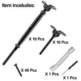 BLIKA black stainless rail hardware detail