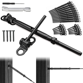 BLIKA black toggle turnbuckle closeup for durable cable railing