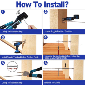 BLIKA cable rail kit packaging showing contents