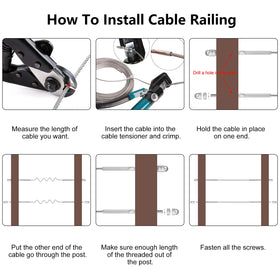 Blika deck railing kit demonstrating 2x2 post compatibility for wood and metal posts