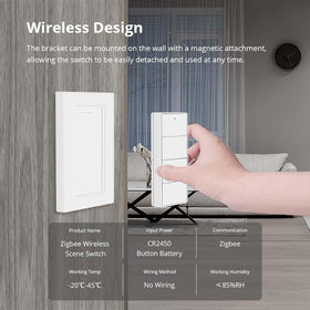 Blindsmart remote connected to Zemismart gateway for expanded compatibility.