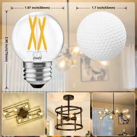 BLINGCOLOR 6W G16.5 globe LED bulb replaces 60W incandescent