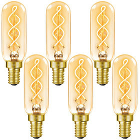 BLINGCOLOR dimmable E12 LED Edison bulb closeup showing vintage filament design.