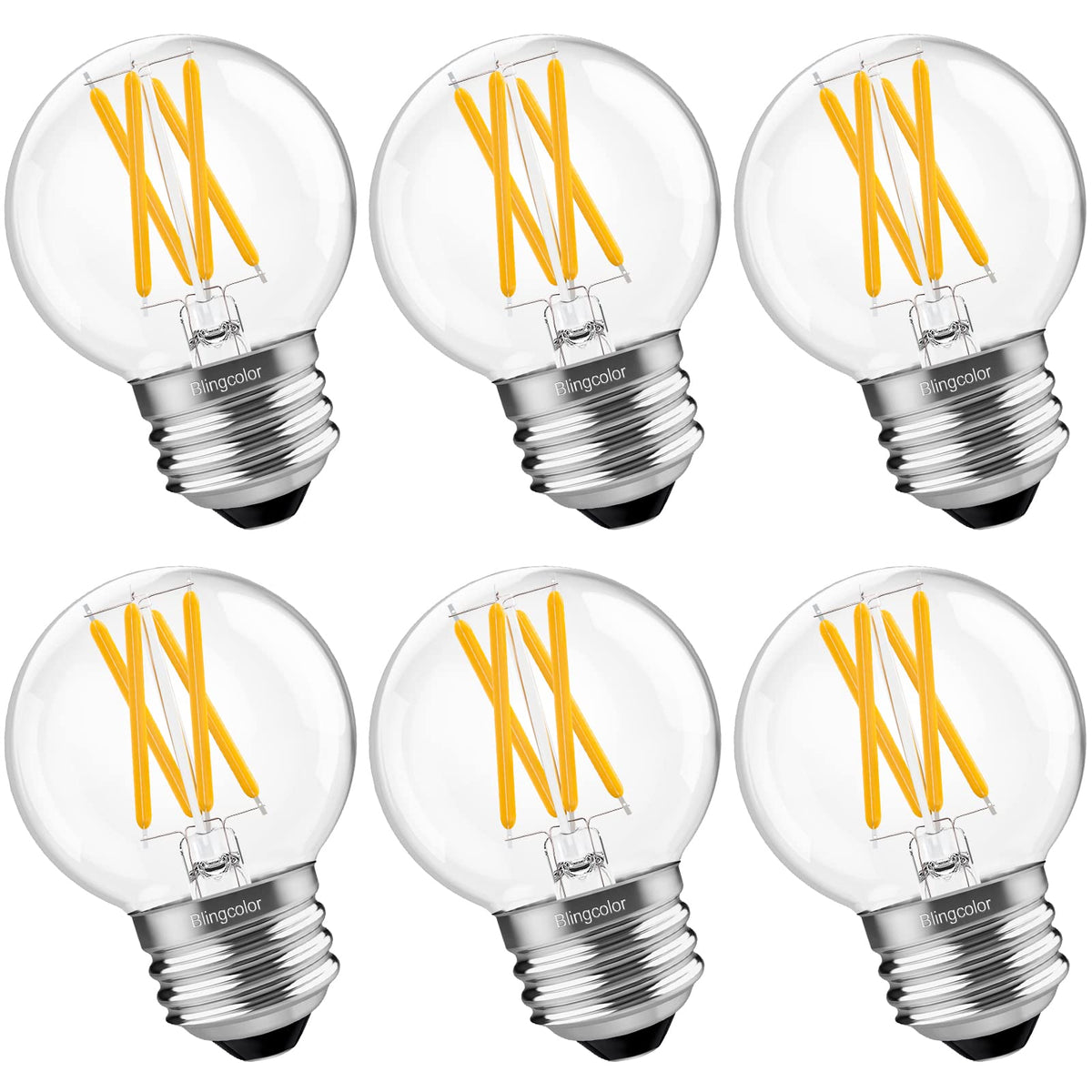 BLINGCOLOR dimmable G16.5 LED bulb for smooth room lighting