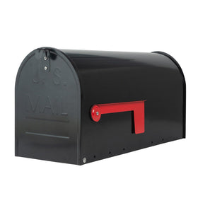 BlissBoard large mailbox outside with black finish, ample curbside capacity.