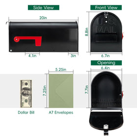 BlissBoard mailbox door latch, secure closure for weather protection.